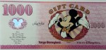 ディズニーギフトカード 1000円券